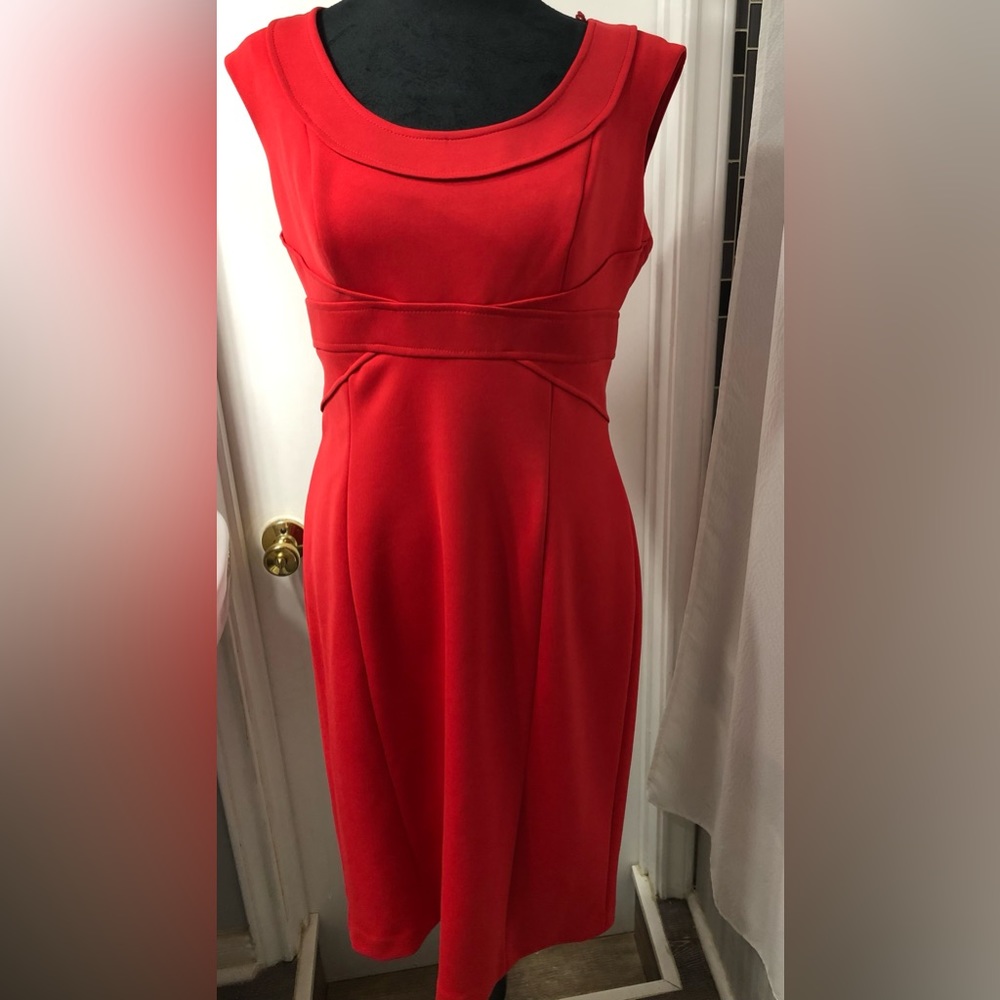 Maggy London red scuba dress